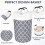 Foldable Laundry Basket  82L Large Collapsible with Strong Handle, Double Layer Fabric, Grey (74x38cm) 2