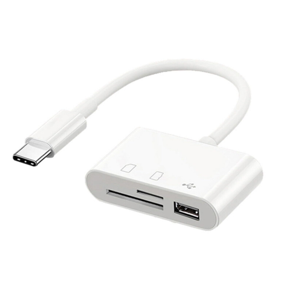 Usbc Memory Card Reader For Memory Cards, Compatible With Usbc Devices That Connect Usb Peripherals And Keyboards, Type C White 9426802132519
