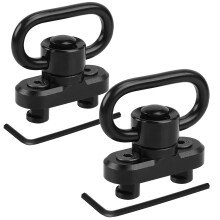 Keymod 2 Point Traditional Sling Mounts Sling Swivels, 2 Pack 1.25' Quick Detach QD Sling Swivels Mount Attachment for Key mod System