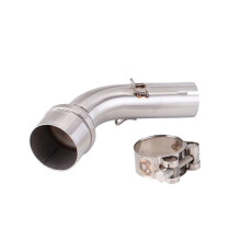 Adjustable Muffler Silencer For YZFR3 R25 MT03 2015 Exhaust Pipe Middle Link Slip On Tubo De Muffler Motorcycle Accessories Silver B