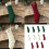 Christmas Knit Sock Stitched Letter Pattern-Dark green white M 3