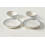 Porcelain Dinnerware Set for 4 White with Black Rim Microwave Safe 1