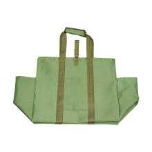 Waxed Canvas Log Carrier Bag, Log Carrier, Shopping Bag Made of Waxed Canvas for Firewood, Adjustable Log Carry Bag in the Center, Foldable