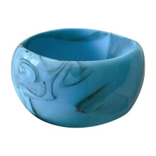 (Blue) Modern Acrylic Bangle Bracelets Wide Geometric Bangle Everyday Wear Bangles Acrylic Texture Perfect for Daily Party Multicolor