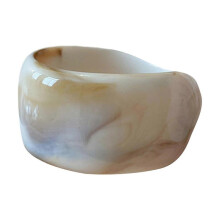 (Beige) Modern Acrylic Bangle Bracelets Wide Geometric Bangle Everyday Wear Bangles Acrylic Texture Perfect for Daily Party Multicolor