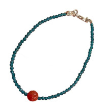 (A pink beaded bracel) New Chinese Styles Bead Chain Bracelet Vibranting Mixed Materials Designs Accessory for Casual And Wedding Occasions Multicolor