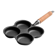 Non Stick Four Hole Omelette Pan Versatile Pancake Pot for Eggs Burgers More Comfortable to Clean Uniform Heating