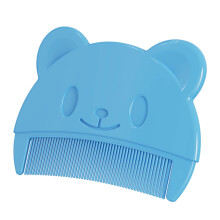Newborn Caps Comb Head Cleaning Comb Bear Shape Comb Travel Hair Styling Comb For Baby Toddler Bath Head Massage blue