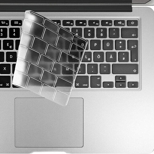 Protetor de teclado de silicone, ultrafino (0,12 mm), compatível com MacBook Pro de 13/16 polegadas com layout americano, compatível com Touch ID,