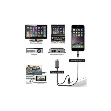 Digitale AV-adapter voor iPhone en iPad, iPhone naar HDMI-kabel met 1080p HD-resolutie, schermspiegelingskabel met audio- en videosynchronisatie,