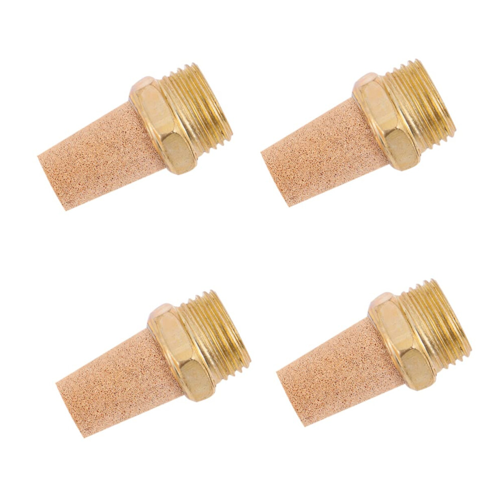 4Pcs Muffler Solenoid Valve Brass Exhaust Silencer For Air Compressor Noise Reduction 9412369679857
