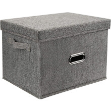 Cutii elegante de depozitare din material textil de in, pliabile, economisitoare de spațiu, containere decorative de depozitare pentru dormitor,