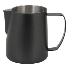 Pichet à mousser le lait en acier inoxydable 700 ml, idéal pour le latte art, avec poignée ergonomique et bec verseur anti-gouttes. Fabriqué avec
