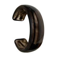 (Black) Practical Wide Acrylic Bangle Bracelets Geometric Bangle Statement Jewelry Suitable for Women Matching Fashion Outfits Multicolor