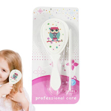 Baby Comb and Brush Set Cradle Cap Baby Hairbrush Grooming Hair Brush,Shower Kids Products Massage Scalp Care for Bath Toddler White