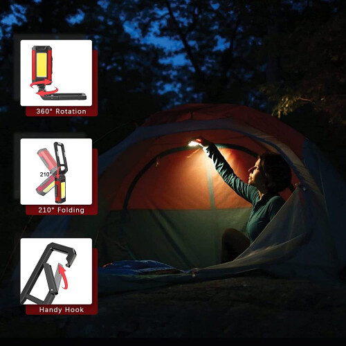 Compact and Portable Magnetic Flashlight, Rechargeable Work Light with Enhanced Flexibility for On-The-Go Tasks | High Performance | Reliable 2