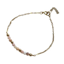 (Fanaobao) 3mm Faceted Natural Crystal Birthstone Bracelet Adjustable 17cm+5cm Lightweight 4g Bead Bracelet For All Occasion Multicolor