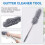 2X Gutter Cleaning Brush Roofing Tool with Telescopic Extendable Pole 8.2Ft Guard Cleaner Tool Easy Remove Leave, Grey 7
