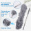 2X Gutter Cleaning Brush Roofing Tool with Telescopic Extendable Pole 8.2Ft Guard Cleaner Tool Easy Remove Leave, Grey 6