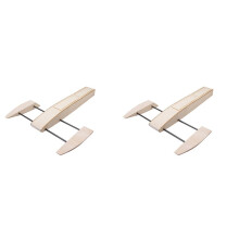 2X RC Speed Boat Wooden Sponson Outrigger Shrimp Speed Boat Model Kits Radio Remote Control Speedboat,Single Model