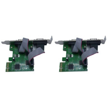 2X Pcie to Two Serial  RS232 Interface Industrial Control Computer Expansion Computer Adapter PCI-E Serial Card