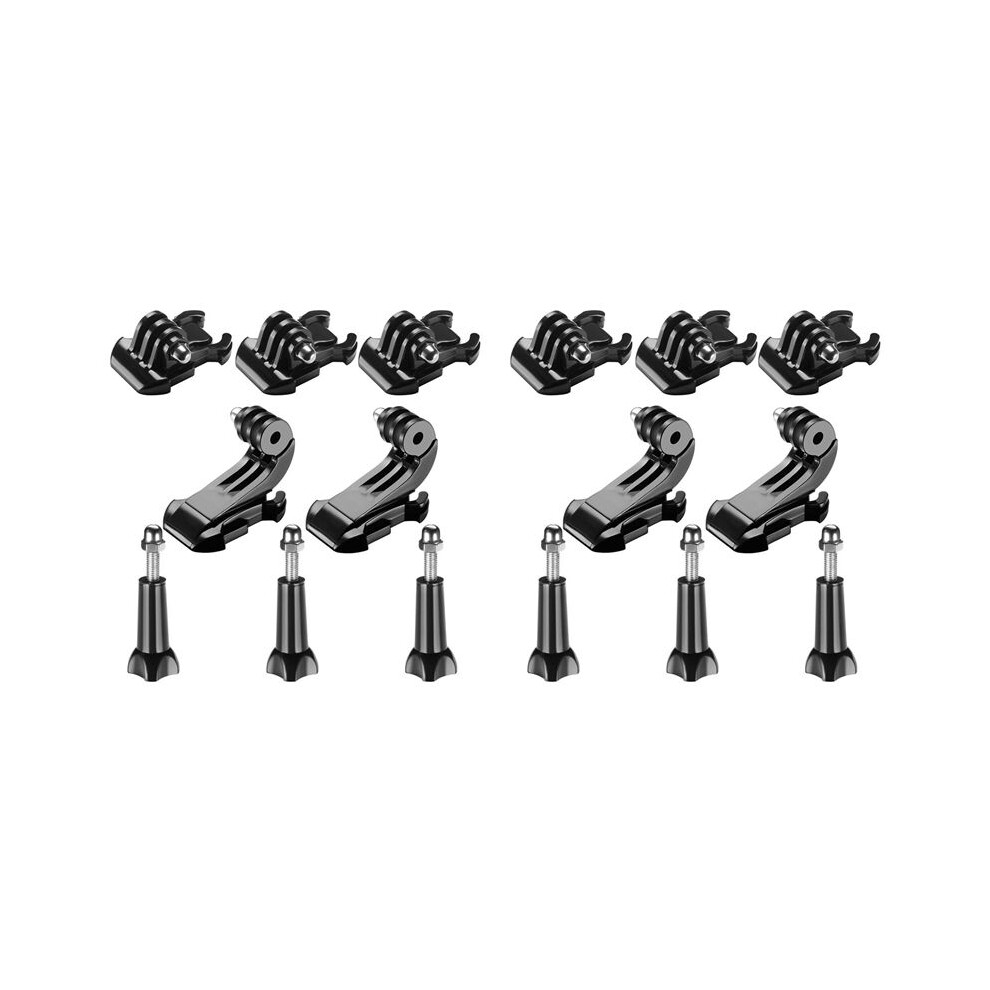 2 Set Eight In One Kit For Gopro, Buckle Clip Basic Mount, Vertical Surface Quick Mounting J-Hook Buckle Mount, For Gopro Hero 4713844508095