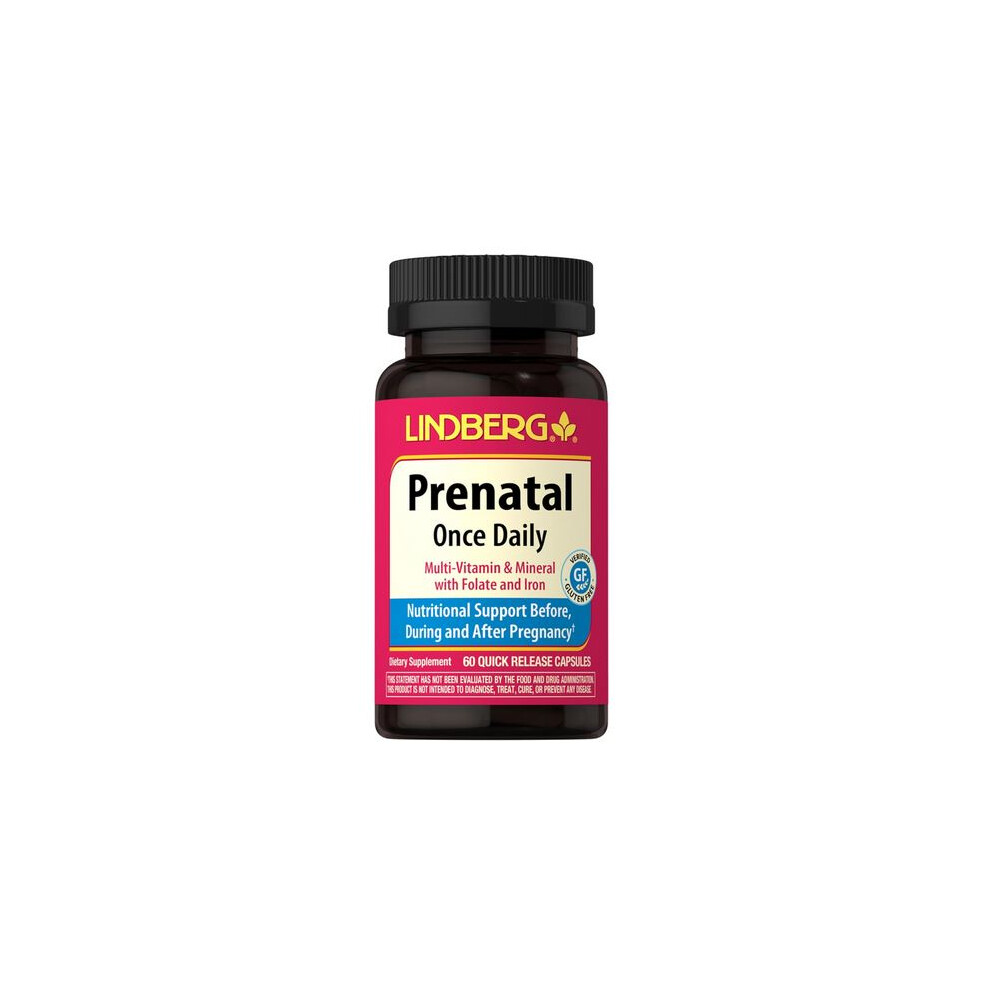 Lindberg Prenatal Once Daily Folate Iron 60 Caps