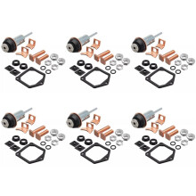 6X Universal Motor Starter Solenoid Repair Rebuild Kit Plunger Contacts Set for Toyota Subaru Honda