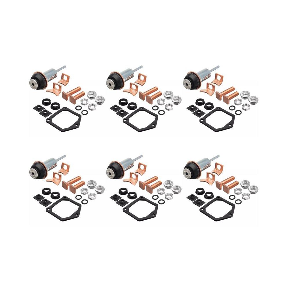6X Universal Motor Starter Solenoid Repair Rebuild Kit Plunger Contacts Set For Toyota Subaru Honda 4713823285528