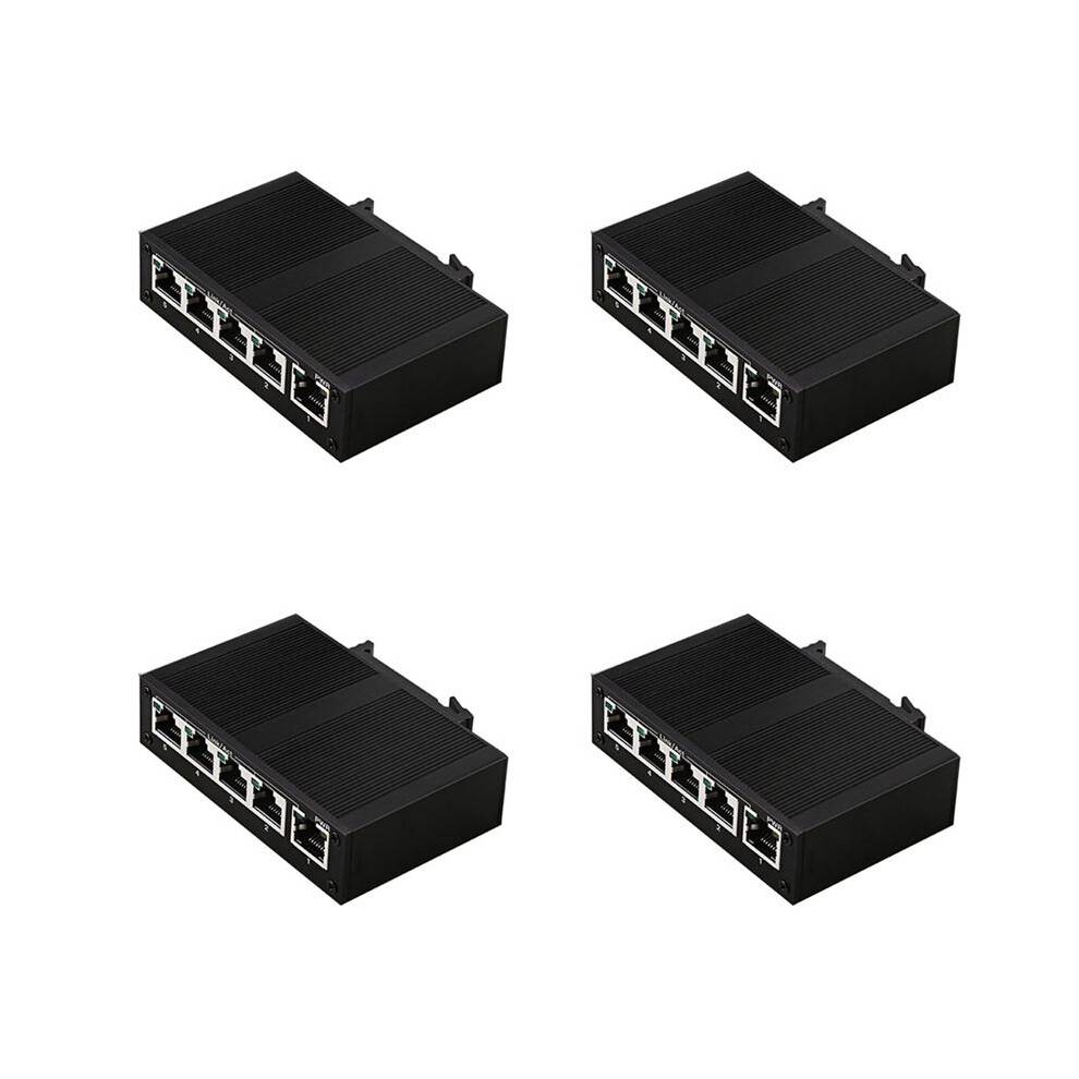 4X 5 Port 100Mbps Network Switch Ethernet Industrial Grade Switch Unmanaged Rail Type Industrial Network Splitter-image-OPC-PNY9VZM-NEW