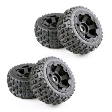 4X Tyres and Wheel Hub Set for 1/5 Hpi Km Baja 5B Rc Car Parts- Rear 170X80