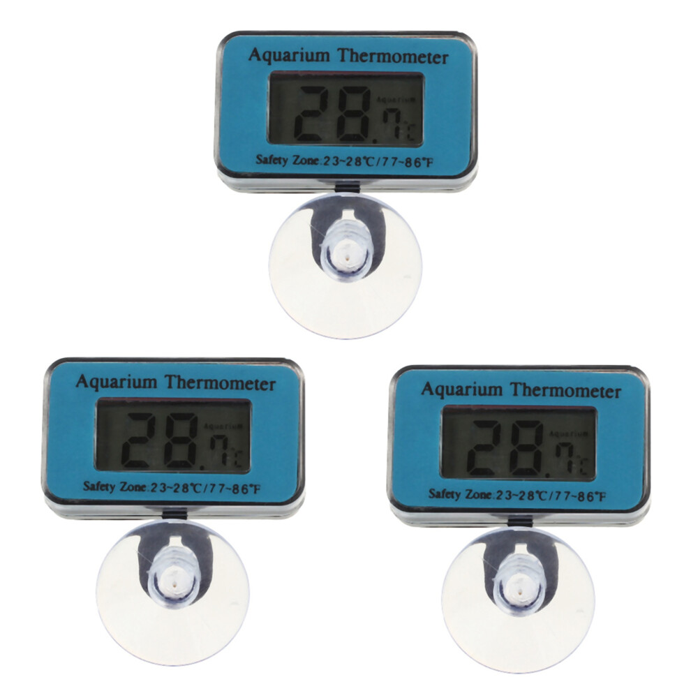 3X Aquarium/Fish Tank Water Submersible Waterproof Digital LCD Thermometer