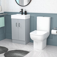 Nes Home 450mm Matte Grey Basin Vanity & Toilet