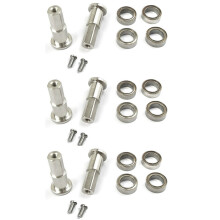6X Metal Combiner Wheel Hub Hex Adapter with Bearing Upgrade Accessories for Wpl D12 1/10 Rc Truck Car Parts 5mm