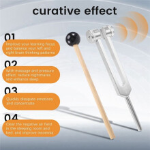 2X 256Hz 256C Aluminum Alloy Tuning Fork with Hammers for Nervous System Testing Sound Healing Therapy Health Care