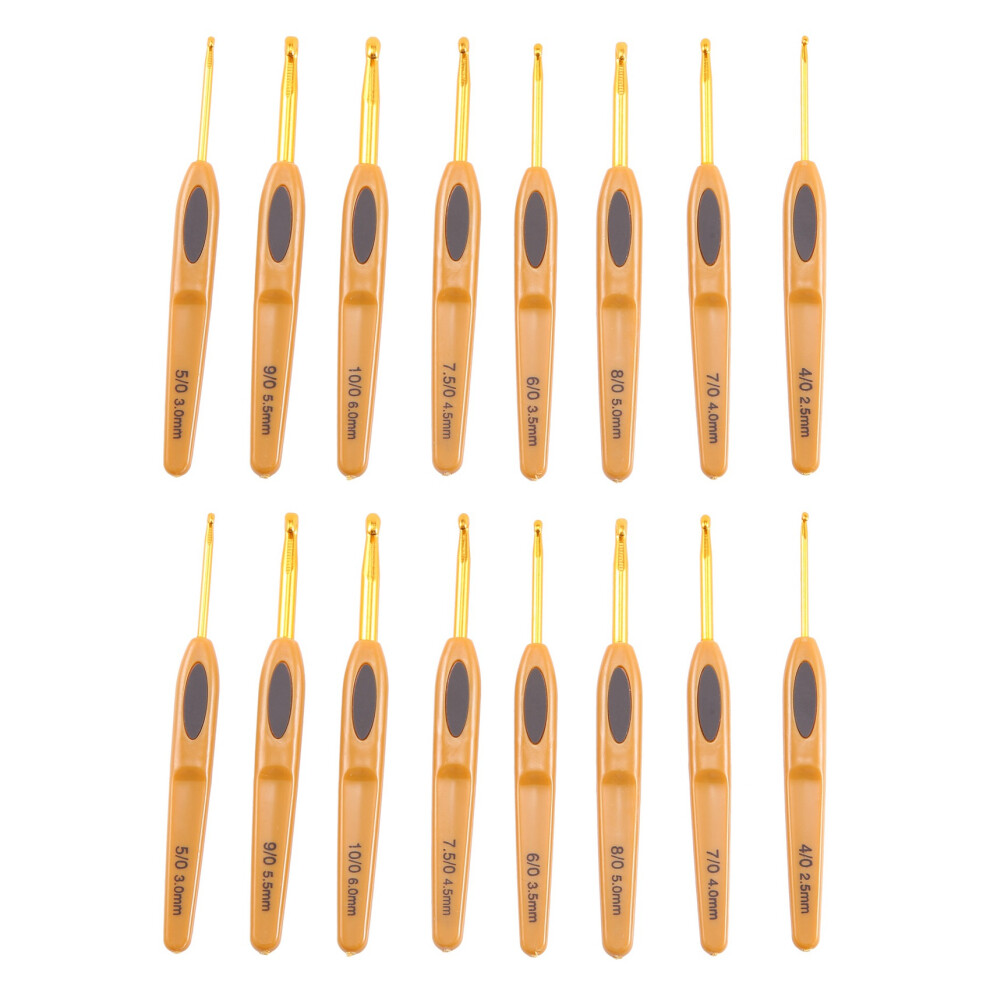 16Pcs Handmade Crochet Hook Set Stitches Sewing Tool Home Knitting Needles Aluminum Alloy Diy Portable 4712137690967