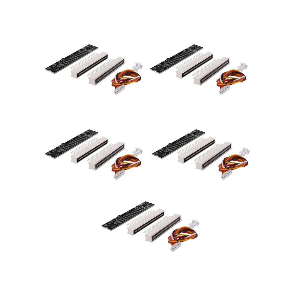 5X Mini Dual 12 Level Indicator Led Bar Vu Meter Stereo Amplifier Board Adjustable Speed Board With Agc(A) Light 4713145139424