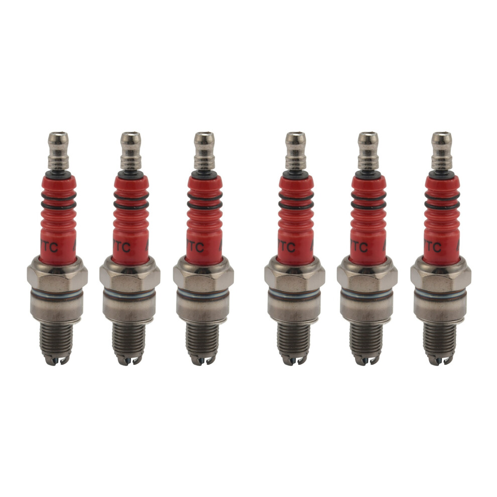 6Pcs A7tc, Triple Electrode For Gy6 50 Cc 70Cc 90 Cc 110Cc 125 Cc 150Cc Atv Dirt Bikes Scooters 4711363911532