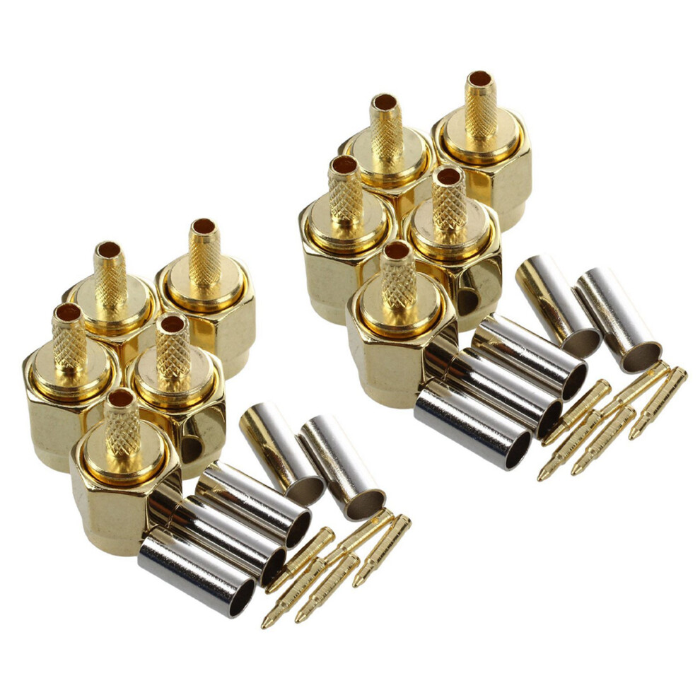 10Pcs Sma Male Plug Straight Crimp Rg316 Rg174 Rf Adapter Connector 4713583443046