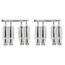 2X Dual-Outlet Exhaust Pipe Tailpipe for 1/10 RC Car Off Road Buggy HSP HPI Decoration Parts