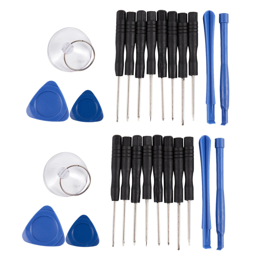 26X For Smart Phone Pc Tablet Repair Opening Screwdrivers Pry Tools Kit Black/Blue/Light 4712945042729