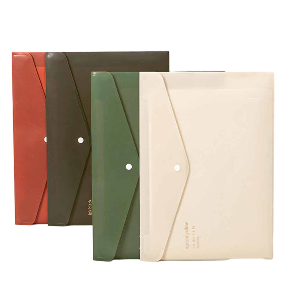 Stylish Document Folders, Waterproof Pu Leather File Holder With Invisible Magnetic Closure For A4 Letter Paper Size, Expandable Document Portfolio Fo 9486358109458
