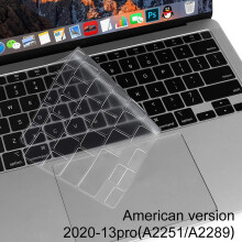 Ultra tenký kryt klávesnice pre najnovší 13-palcový MacBook Pro s dotykovou lištou, vodeodolný a prachotesný prémiový TPU ochranný štít,