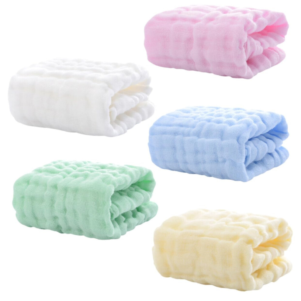 5Pcs Multi Layer Cotton Burp Towels Soft  Absorbent Newborn Wipes for Teething Food Stains Drooling for Parents Cotton Cloths