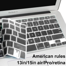 Protezione invisibile per tastiera per MacBook Air da 13 e 15 pollici, design ultrasottile, lavabile e riutilizzabile, atossica, ad alta trasparenza,