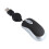 2X Mini USB Wired Mouse Retractable Cable Tiny Mouse 1600 DPI Optical Compact Travel Mice for Windows 98 2000 XP Vista 3