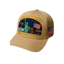 (C) Adjustable American 250th Anniversary Cap 3D Printing Breathable Cotton Baseball Cap For Sports Event Daily Use Multicolor