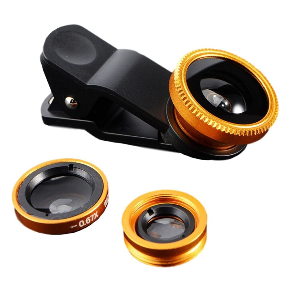 Professional 3 In 1 Lens Kit For Smartphones Ultra Wide Angle, Fisheye, And Macro Lenses, Universal Compatibility, Compact And Multifunctional 9486358109120