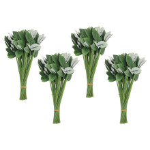 200Pcs Artificial Fake Rose Flower Stems for DIY Handmade Bouquet Flower Leaf Vein Wedding Home Decoration