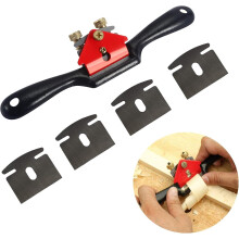 Adjustable SpokeShave with Flat Base, Metal Blade Wood Working Hand Tool for Shaping Curved Wood Projects, Corrosion-resistant Epoxy Coating Comfortab